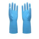 Kitchen Long Natural Rubber Latex Gloves , Flock Lined Latex Gloves