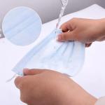 Anti Pollution Three Layers Disposable Face Mask Blue And White