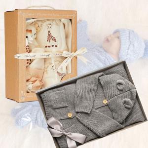 Wholesale clear Window Custom Luxury Gift Boxes for Baby Blanket Bibs Kids from china suppliers