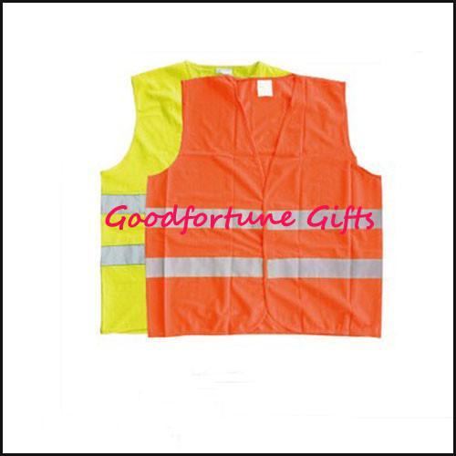 High Visibility Orange Safety Vest Fluorescent Reflective For Cycling And