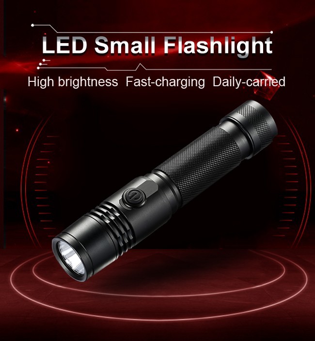 18650 Battery Powered Rechargeable LED Flashlight 1200 Lumen Aluminum Alloy Material