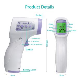 Wholesale Baby Body Temperature Digital Infrared Thermometer Gun Fever Measure Adult Kids Forehead Non contact LCD IR Thermometer from china suppliers