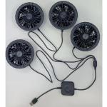 Summer Cooling Jacket Fan With 4way Cables / One Power Cable Connect 4 Fans