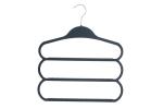 Betterall Three Tiers Space Saving Thin Black Velvet Hangers