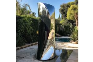Wholesale Timeless Reflection Stainless Steel Sculpture for Yard and Public Park Decoration from china suppliers