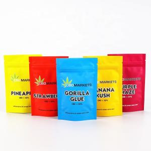 Wholesale Resealable Weed CBD VMPET 180mic Mylar Stand up Pouch from china suppliers