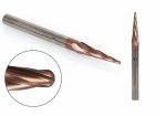 4.0mm Solid Carbide Tapered Ball Nose End Mill TiCN Coated CNC Milling Cutter