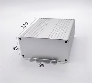 Wholesale 98*48*120mm Anodized Silver Extruded Aluminum Case With Flange End Plate from china suppliers