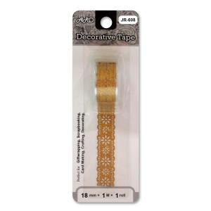 China JR-608 GLITTER LACE TAPE WITH DIE CUT DESIGN on sale