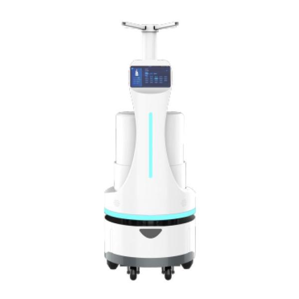 IPS Screen 1024x600 Smart Service Robot Hydrogen Peroxide Spray Disinfection