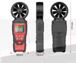 3x1.5V AAA Batteries Handheld Digital Anemometer , 60 Degree Digital Wind Meter