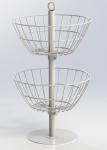 2 Baskets Metal Table Top Display Stands
