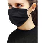 Earloop Disposable 3 Ply Mask Black Disposable Mask Without Any Stimulation