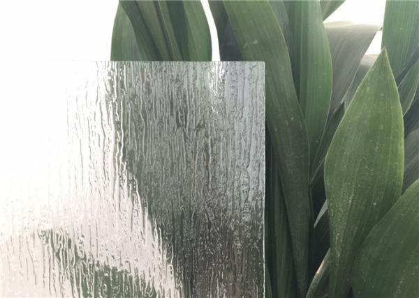Rain Patterned Glass For Doors Window , Artistic Opaque Patterned Glass Rough
