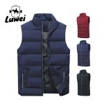 Zip Up Sleeveless Bubble Vest Solid Collar Utility Padded Quilted Waistcoat
