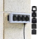 Outdoor Wall Mounted Electrical Power Socket Outlet Imitation Marble Polyethylen