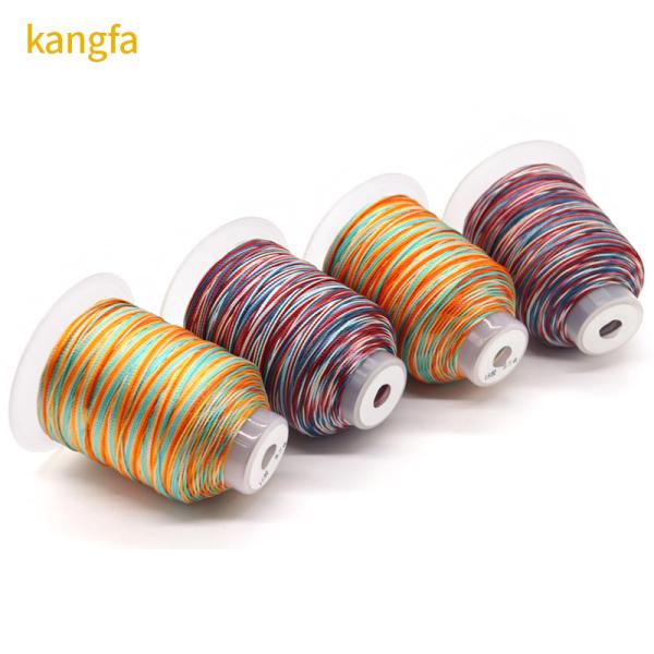 Supply Multicoloured Polyester Thread 15ply 172m Length/cone for Rainbow Weaving