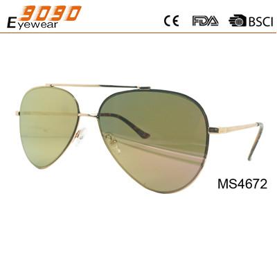 Sunglasses with metal frame, new fashionable designer style, UV 400 Protection