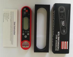 Wholesale Black Red Bbq Food Thermometer / Fast Read Digital Thermometer With White Backlight from china suppliers