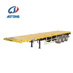20ft 40ft Container Transport Flat Bed Trailer 3 Axle Flatbed Semi Trailer