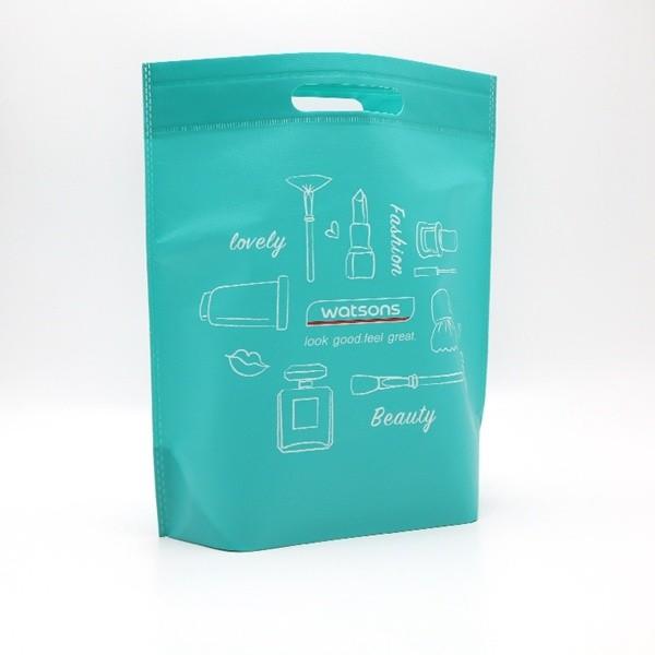 WENZHOU die cut handle non woven carry bag hot sales eco d-cut reusable non