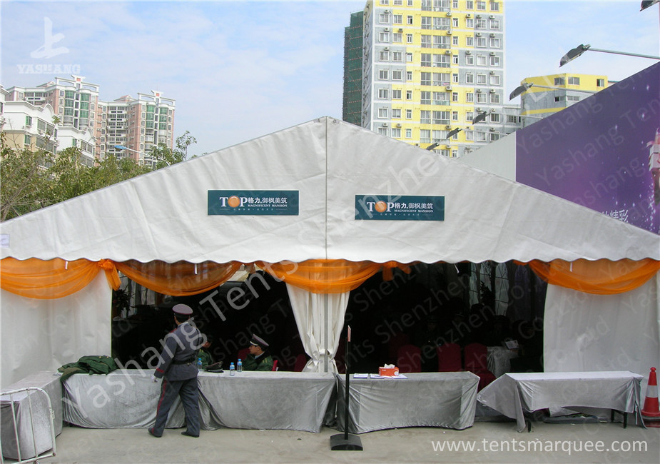 Hanging Ripples White Double Layer Textile Outdoor Event Tent With Aluminum Alloy Frame