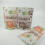 Stand Up Aluminum Foil Resealable Pouches Recyclable Food Packaging