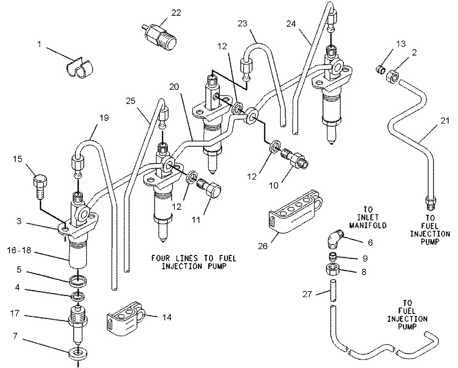 1265970 2645A041 Fuel Injector Wheel Loader Engine Parts For 3054 914G