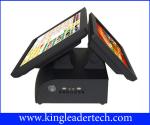 All In One Red POS / Cash Register Touch Terminal For Dining And Pizzeria
