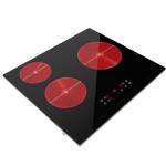 Flat Touch Control Electric Hob , Ceramic 3 Zone Hob Countertop