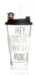 Top quality 455ML 16OZ decals with straw and silicone llid glass juice drinking