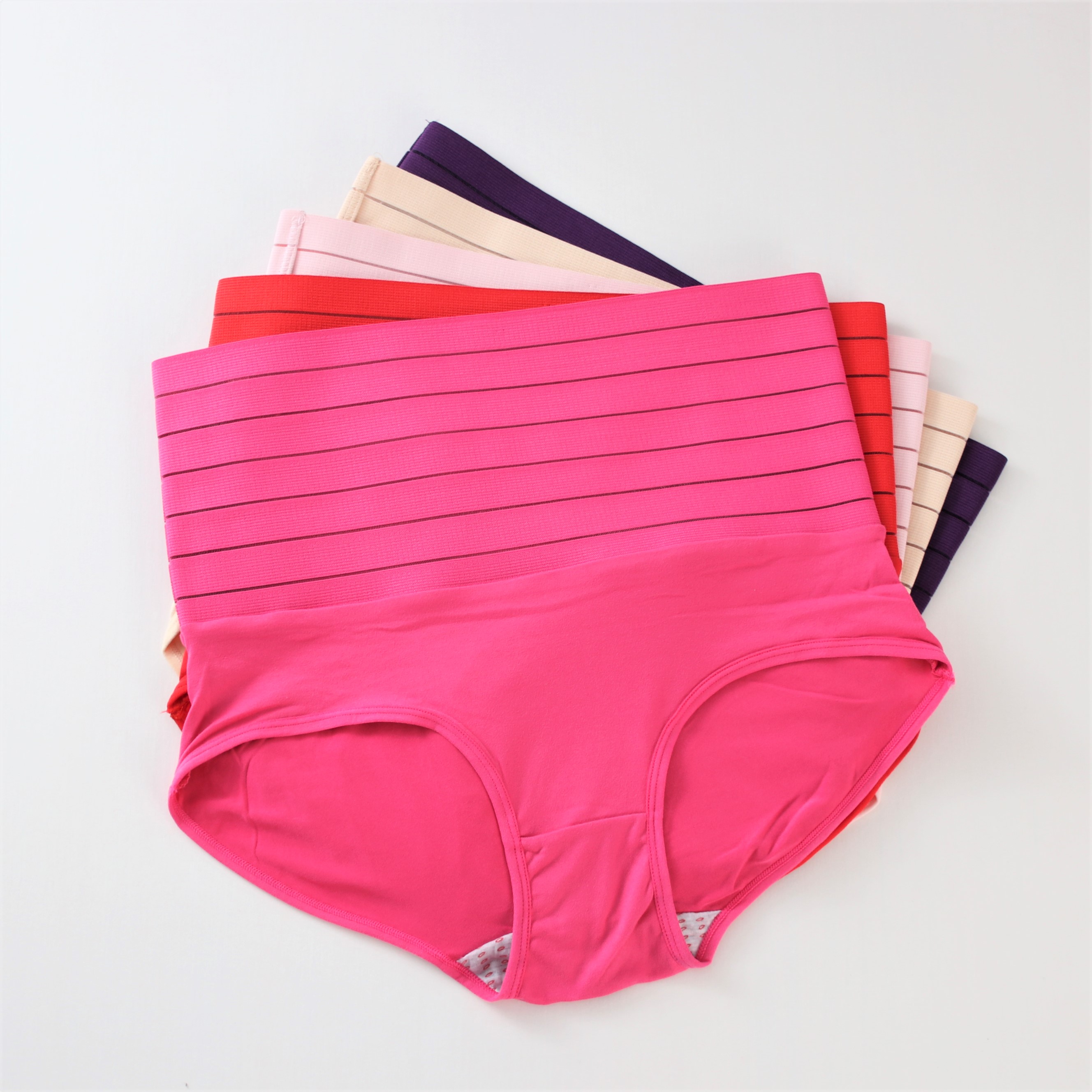 Breathable Polyester Cotton High Waist Slimming Panties For Women Plus