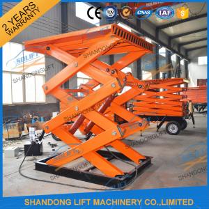 China CE TUV 2T Stationary Hydraulic Scissor Lift Platform Warehouse Cargo Scissor Lift on sale