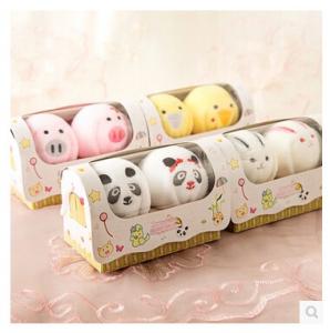 China New creative promotion gift product wedding gift pig rabbit duck panda towel on sale