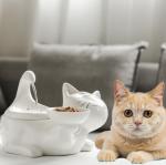 2L Water Capacity Ceramic Pet Bowl Automatic Multifunctional