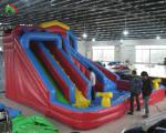 Double Lanes Accommodate Many People Small Or Big Full Size Jumbo Water Slide