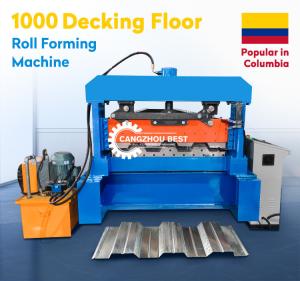 Wholesale Galvanized 0.7-1.5mm Floor Deck Roll Forming Machine 28 Groups Rollers from china suppliers