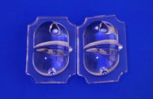 Wholesale PC Asymmetric Led Optical Lens for 1W 3W XPE Rebel Spot light from china suppliers