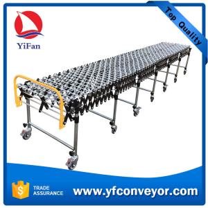 China Gravity Steel Skate Wheel Conveyor，Flexible Extendable Conveyor on sale