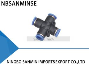 Wholesale PZ Equal 4 Way Tube Cross Union Manifold Connector Pneumatic Pipe Fitting Push In Coupler Sanmin from china suppliers