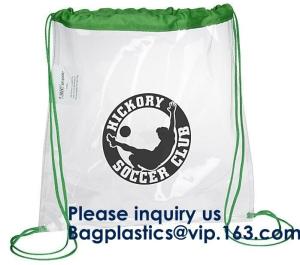 Wholesale Promotion Gifts Sport Swimming Bag Clear Pvc Advertising Custom Logo Drawstring Backpack Bag PVC drawstring cosmetic bag from china suppliers