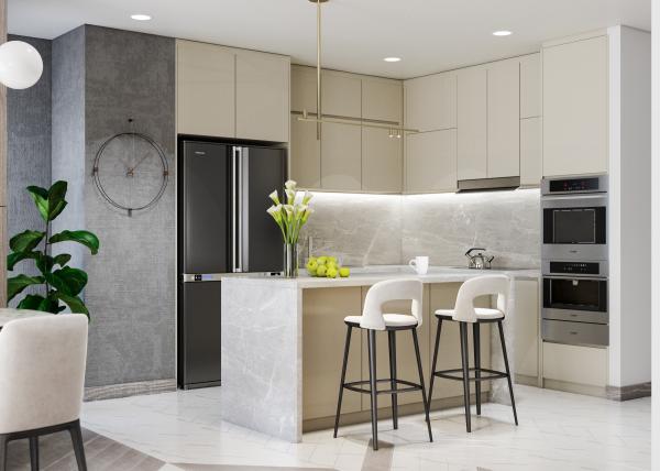 Environmental Friendly Melamine Impregnated Film Paper Integrated Kitchen
