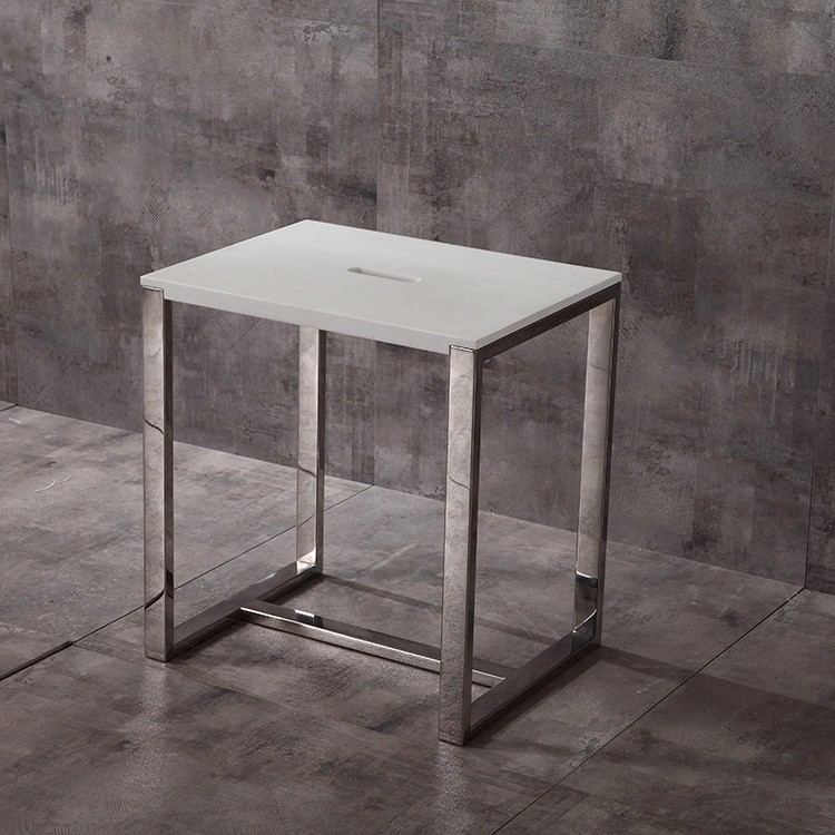 Smooth Bathroom Shower Stool Portable Customized Shape And Color