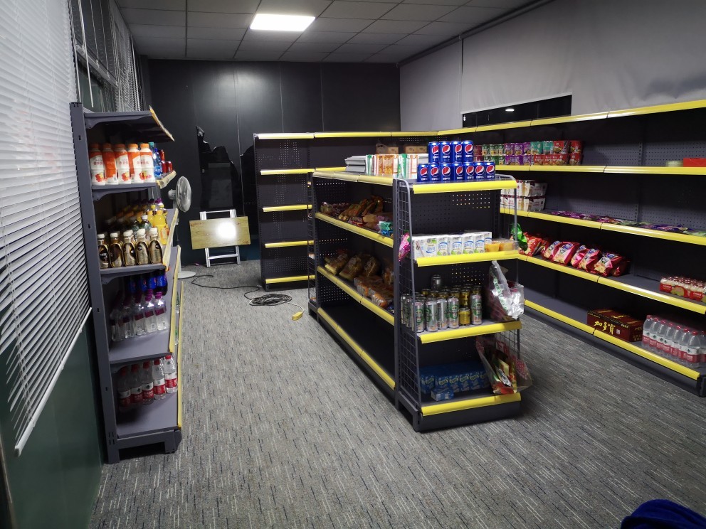 ODM Medical Store Display Rack For Medicine Shop 90×35+35×175cm Size