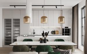 Wholesale Elegant Style Modern Kitchen Cabinet Modular Kitchen Set With Quartz Countertop from china suppliers
