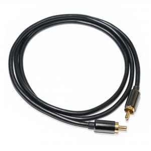 China RCA Digital Audio Cable 3.5mm Output 1/1 Double Male Plate Metal Black PVC Aluminum Alloy 1.2M For Sound bar Car Audio on sale