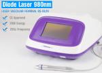 Portable Touch Screen 980nm Laser Removal Machine For Varicose Veins / Acne
