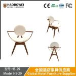 Cream Wind Dining Chair Home Solid Wood Back Designer Chair Model Room Dining