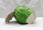 Home Decoration 3D Ceramic Cookie Jar Skull Big Eyes Design Dolomite Food