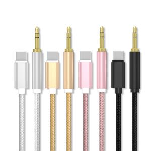 Wholesale Type C Jack 3.5mm Audio Cable USB C Headphone AUX Cable 1m Length from china suppliers